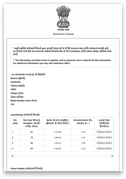 Gujarat Khata(8A)
