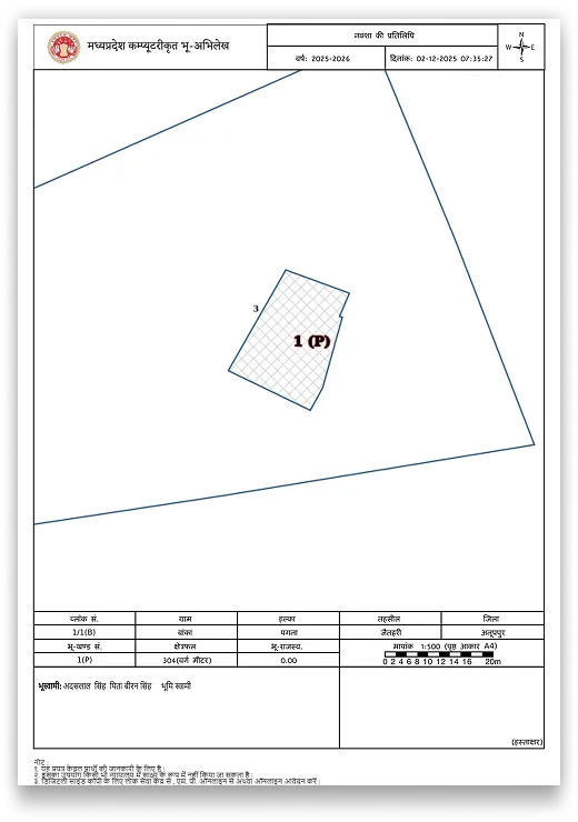 Madhya Pradesh Plot Map
