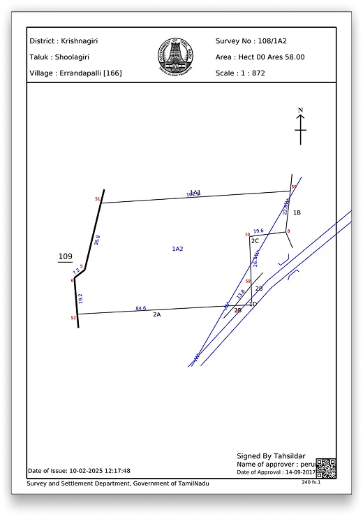 Tamil Nadu FMB Sketch